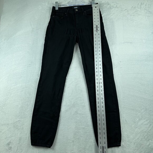 Paige Hoxton Ultra Skinny Jeans Womens Size 26 Mid Rise Dark Wash Black - Picture 11 of 12